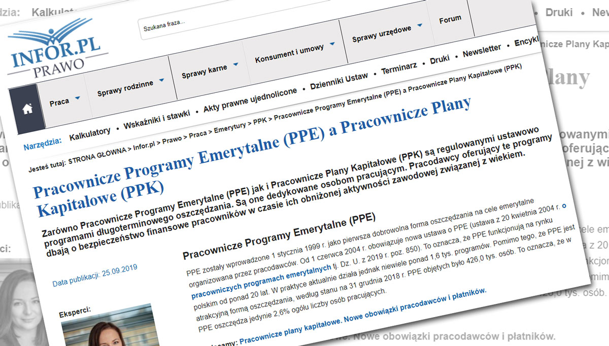 Infor.pl: PPK a PPE w opinii ekspertów z PFR Portal PPK